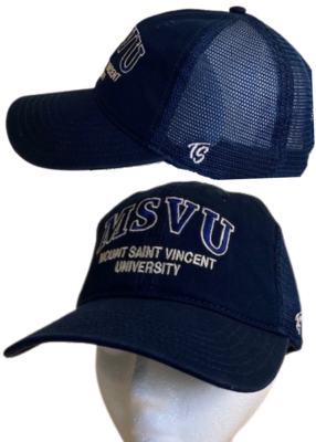 Msvu Trucker Mesh Back Ball Hat - Navy