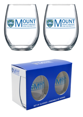 Msvu 17 Oz. Stemless Glass - Boxed Set Of Two